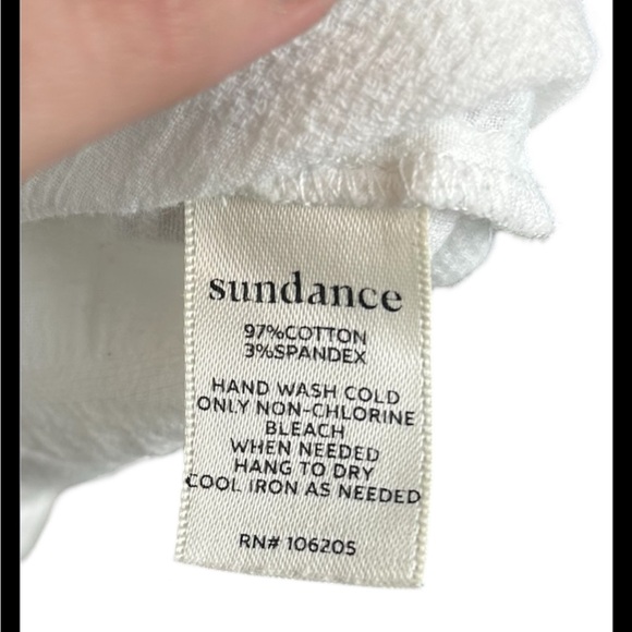 Sundance "Cloud Nine" White Textured Boho Blouse Size XS - Picture 5 of 5